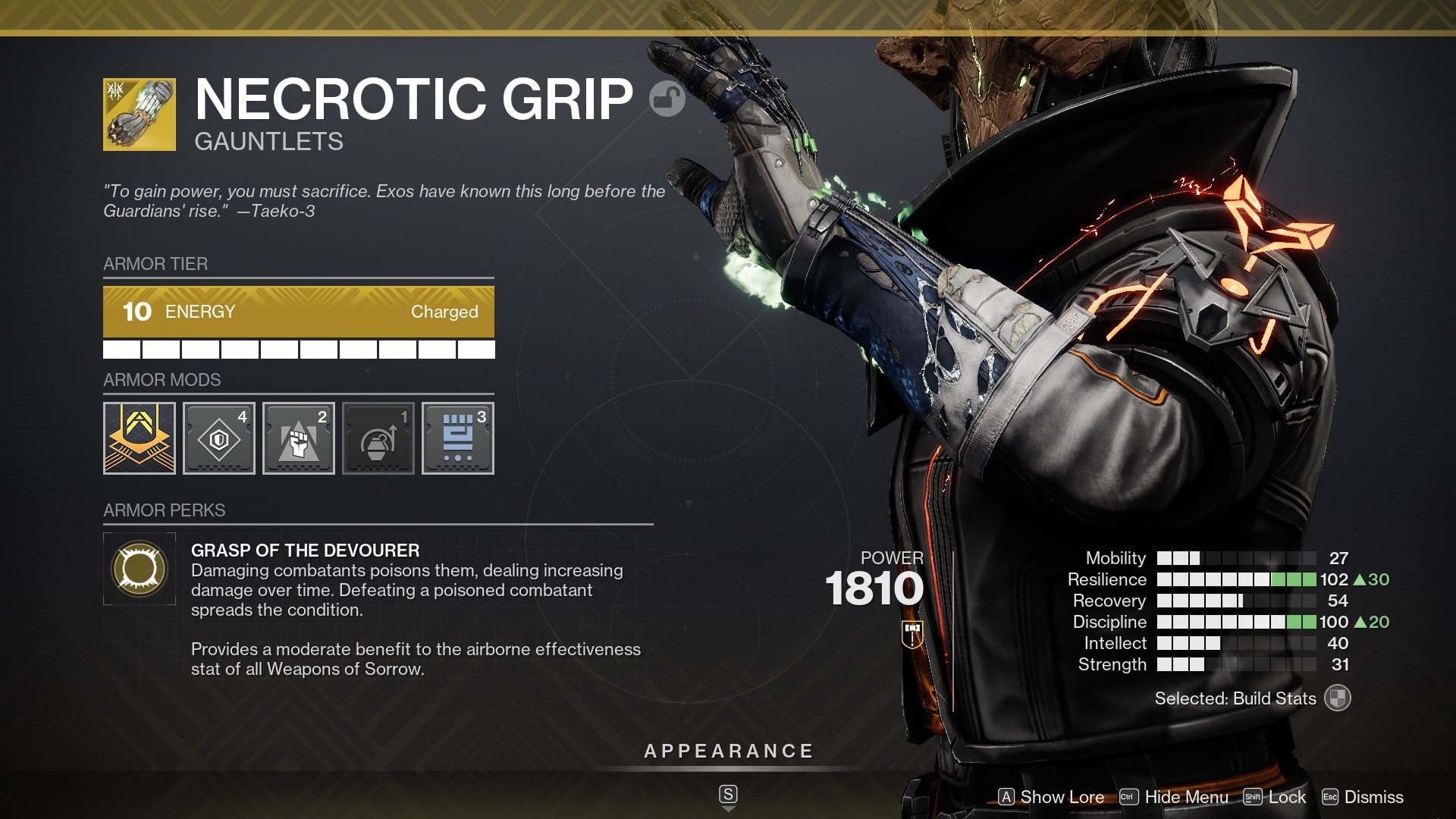 Necrotic Grip Build