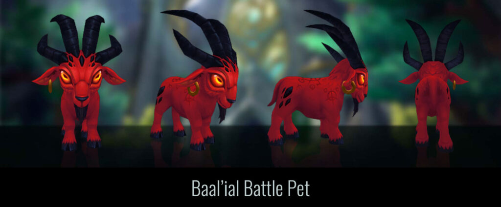 WoW X Diablo: A Greedy Emissary's Rewards Datamined. Baal'ial Battle Pet's Appearance