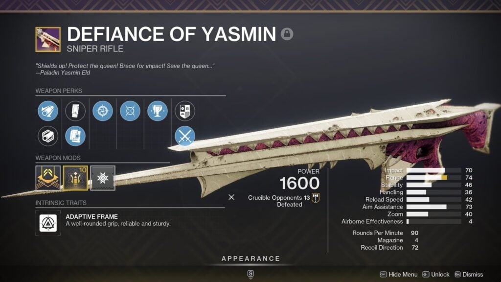 Defiance of Yasmin Guide