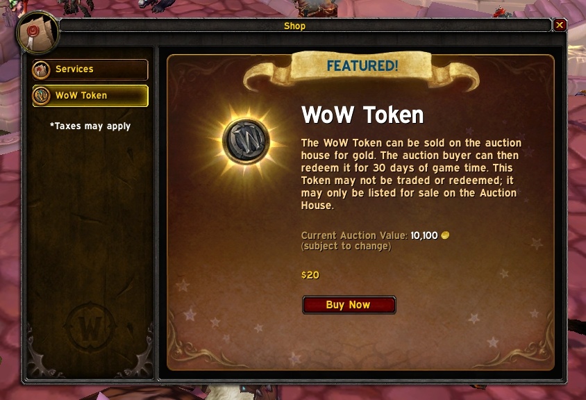 WoW Token Arriving in Wrath of the Lich King Classic