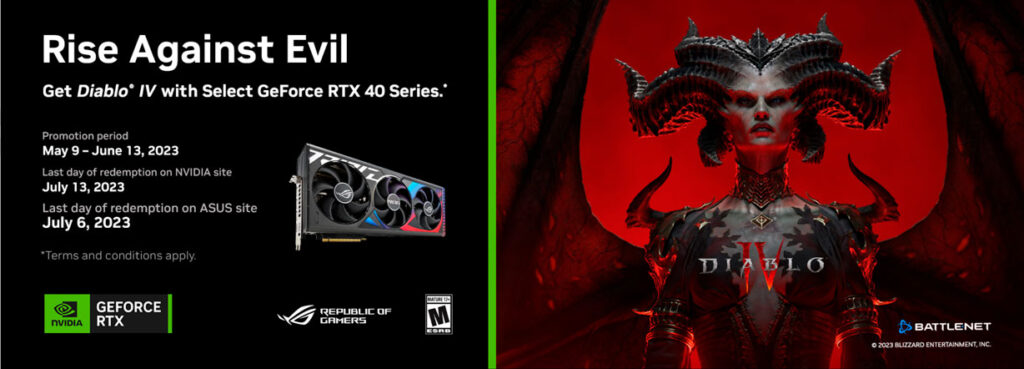 Diablo® IV NVIDIA GeForce RTX 40 Series Bundle Available Now, GeForce News