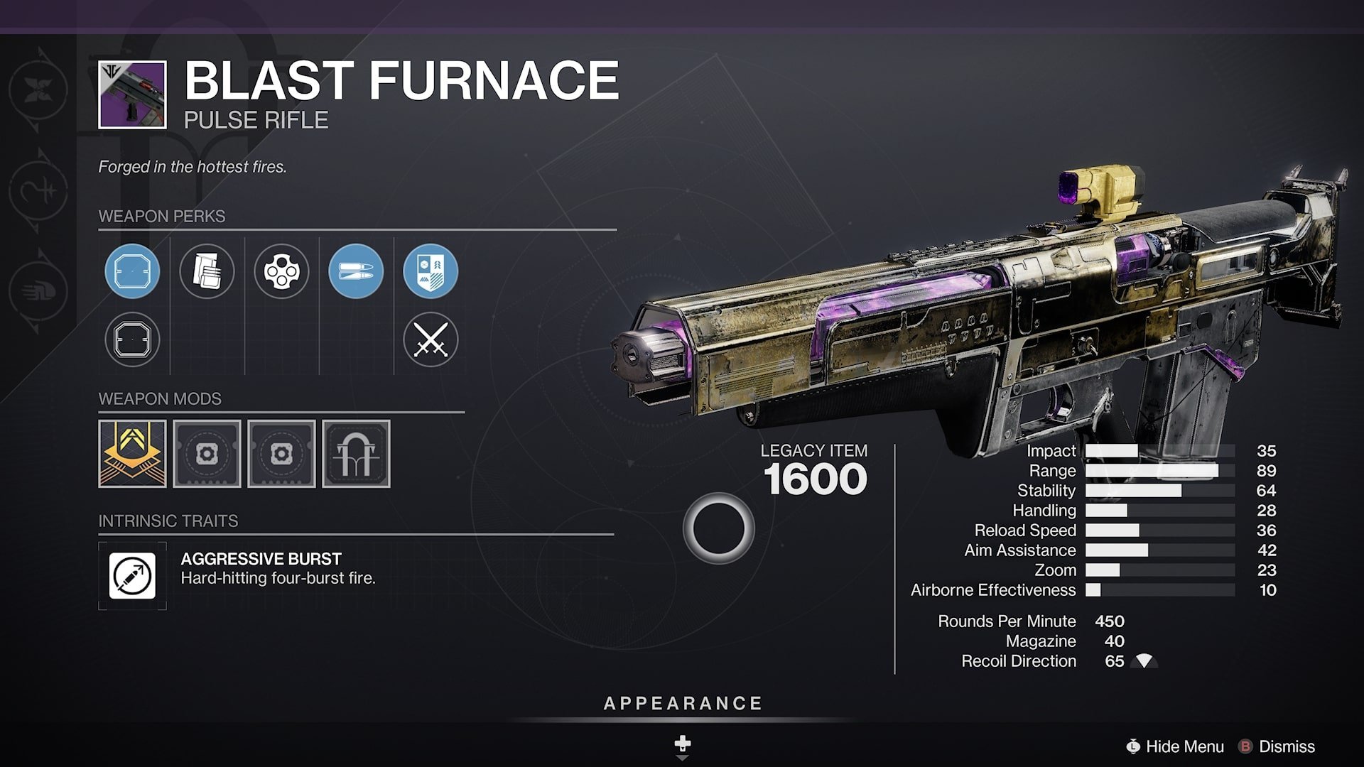 Blast Furnace God Rolls