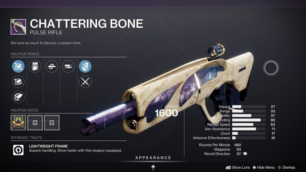 The Chattering Bone Rework