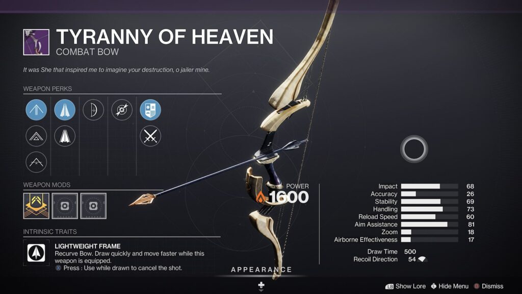 Tyranny of Heaven Rework