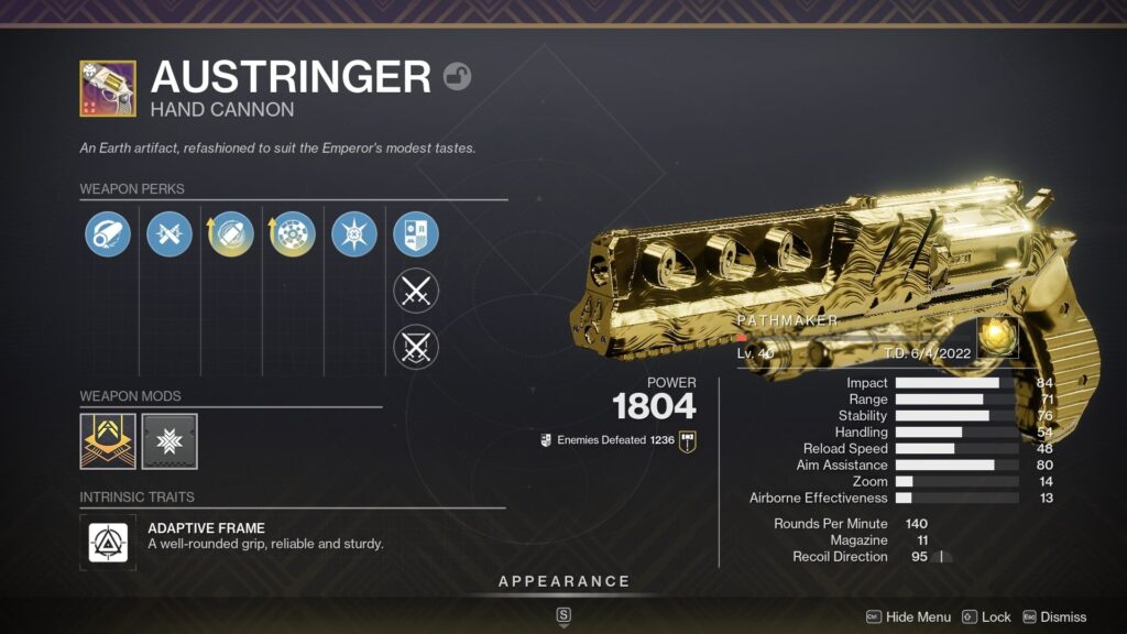 Discover the Top Hand Cannons in Destiny 2 Lightfall WowVendor