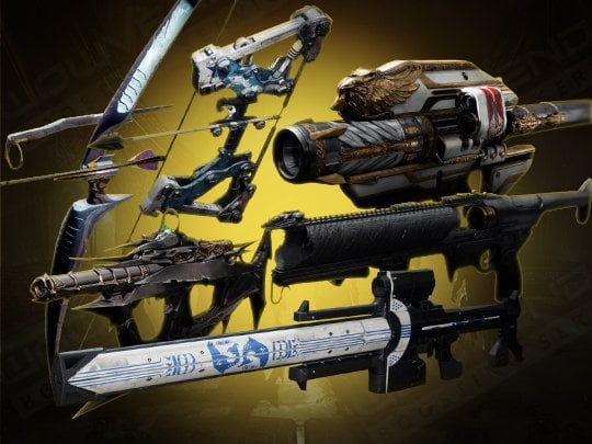 buy 6 in 1 best pve exotics weapons package boost carry service