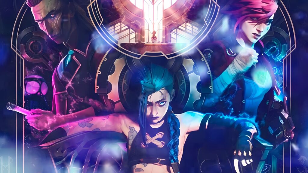  Jinx and Vi Posters Arcane Poster Anime Canvas Prints