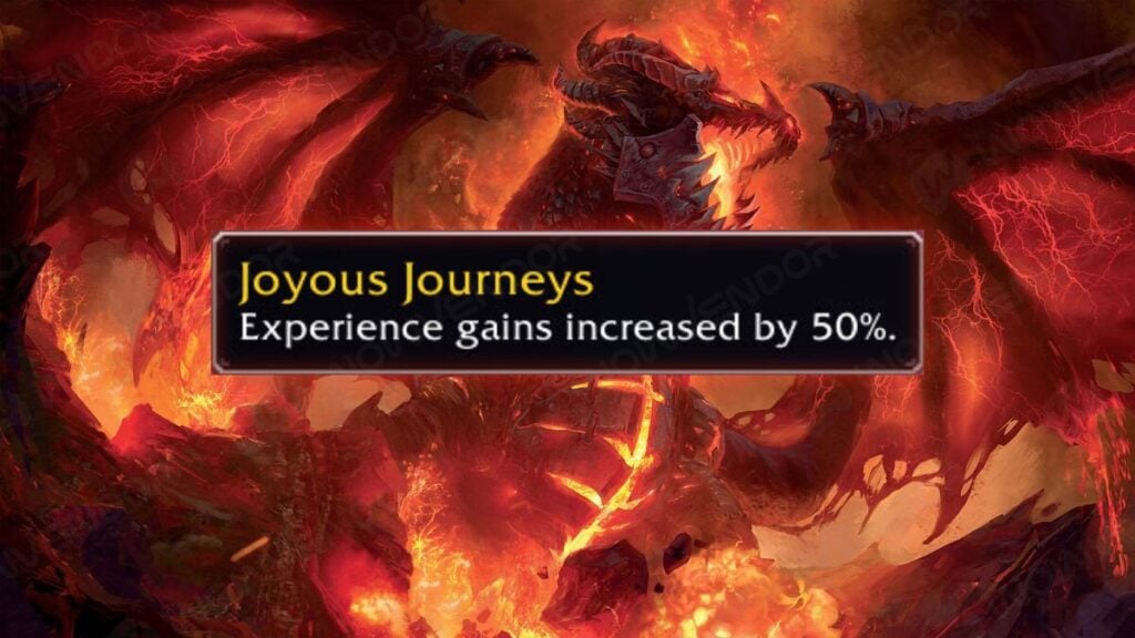 WoW Joyous Journey buff's in-game description.