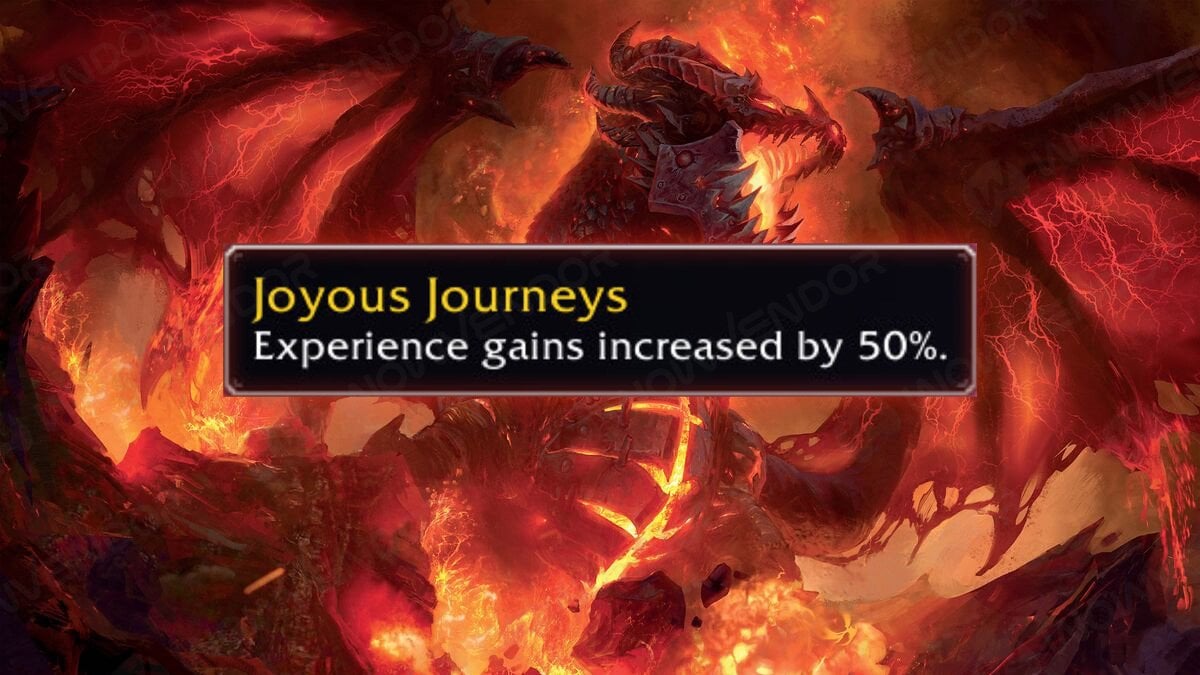 WoW Joyous Journey buff's in-game description.