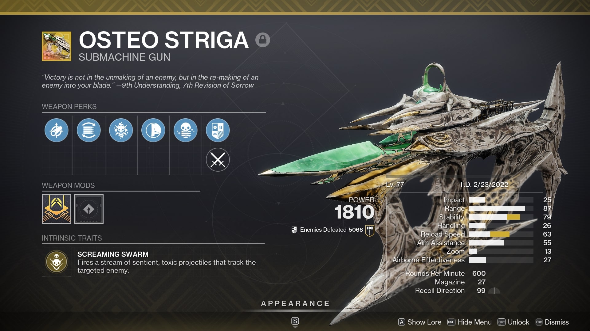 best pve exotic smg destiny