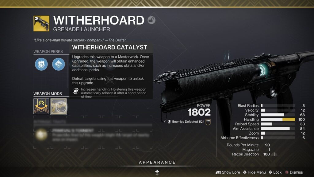 How to Get Witherhoard Catalyst with the Exotic + Ornaments