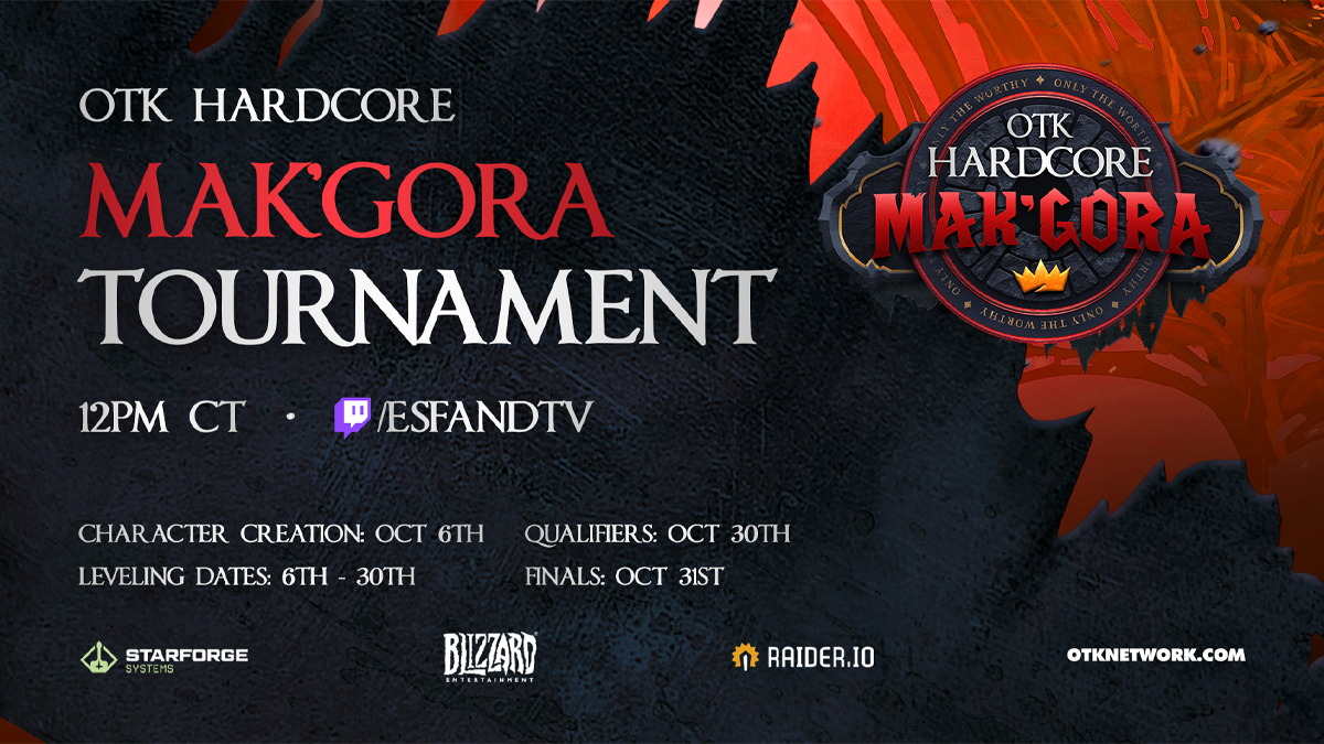 The Mak'gora Tournament 2023: Stargorfe Systems, Blizzard, Raider.io, OTKNetwork