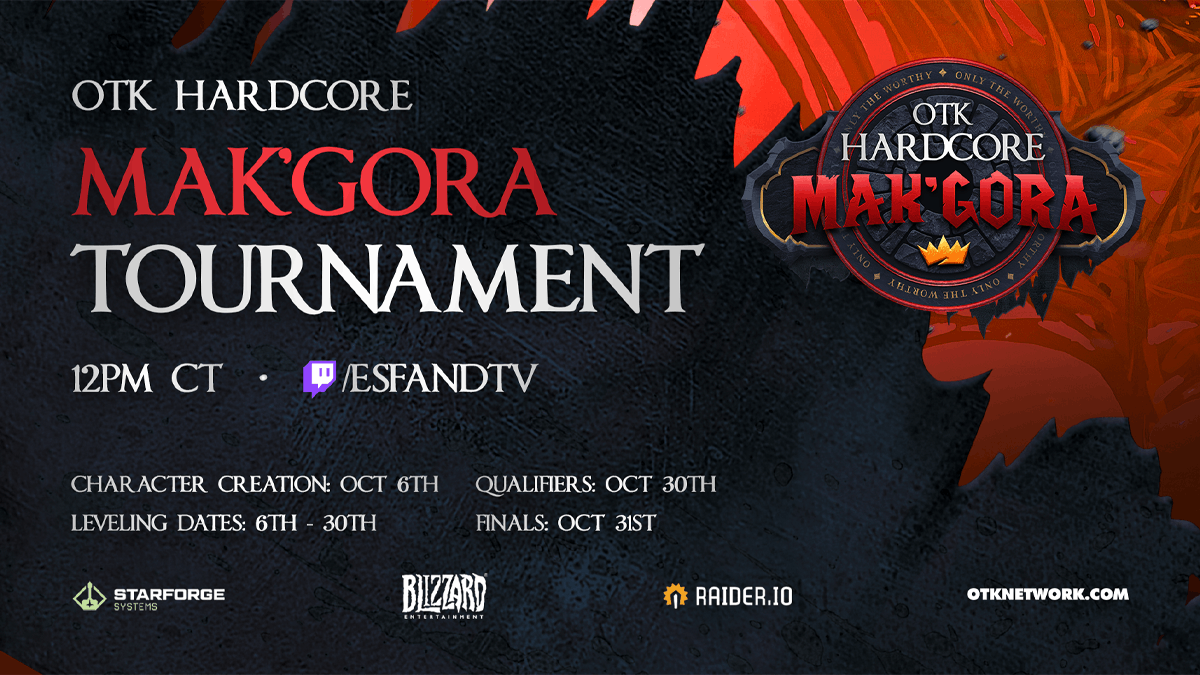 The Mak'gora Tournament 2023: Stargorfe Systems, Blizzard, Raider.io, OTKNetwork