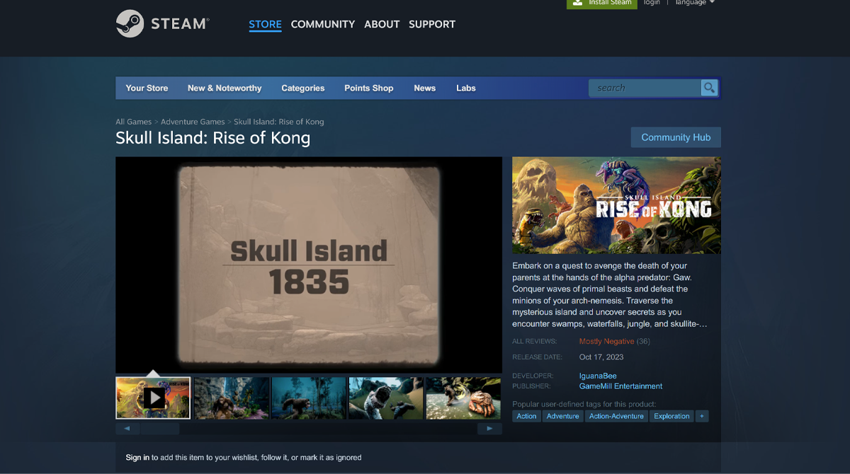 Skull Island Rise of Kong: A 'Worst GOTY' Contender Has Arisen to Challenge Gollum