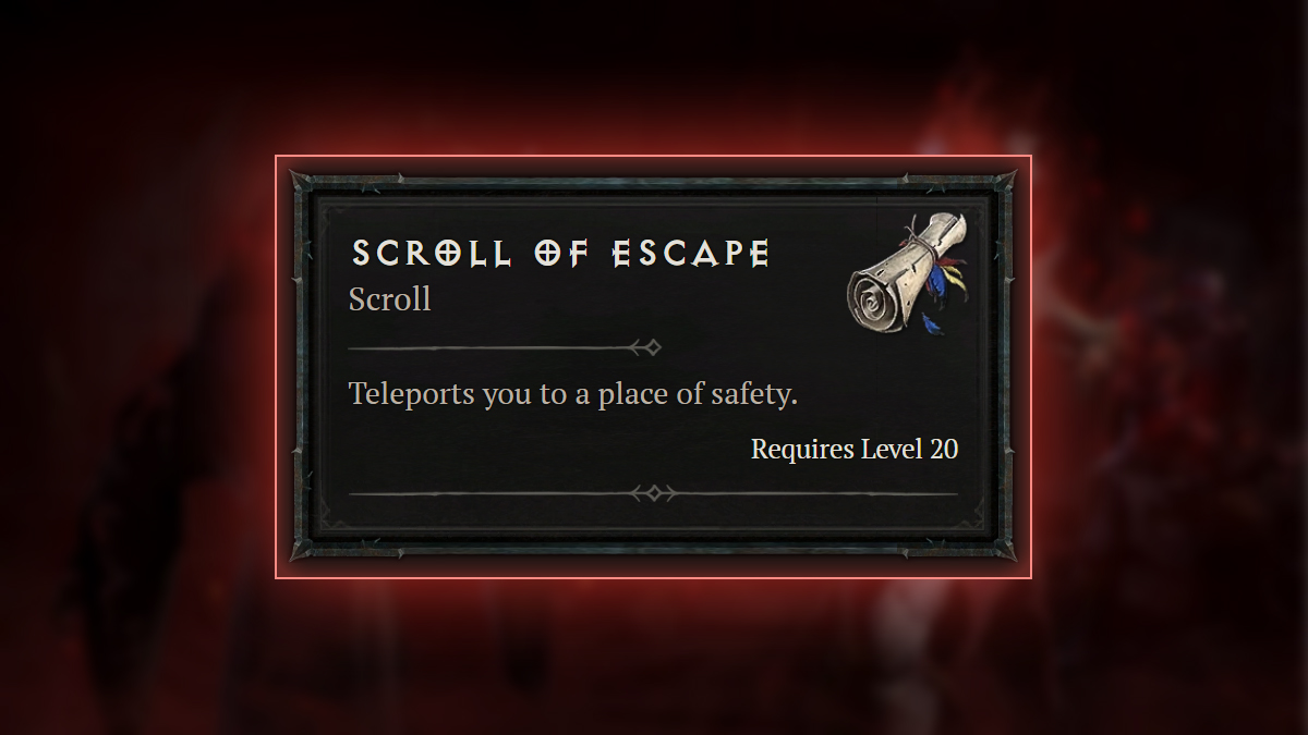 Diablo IV Disconnection Solution Arrives: Scroll of Escape