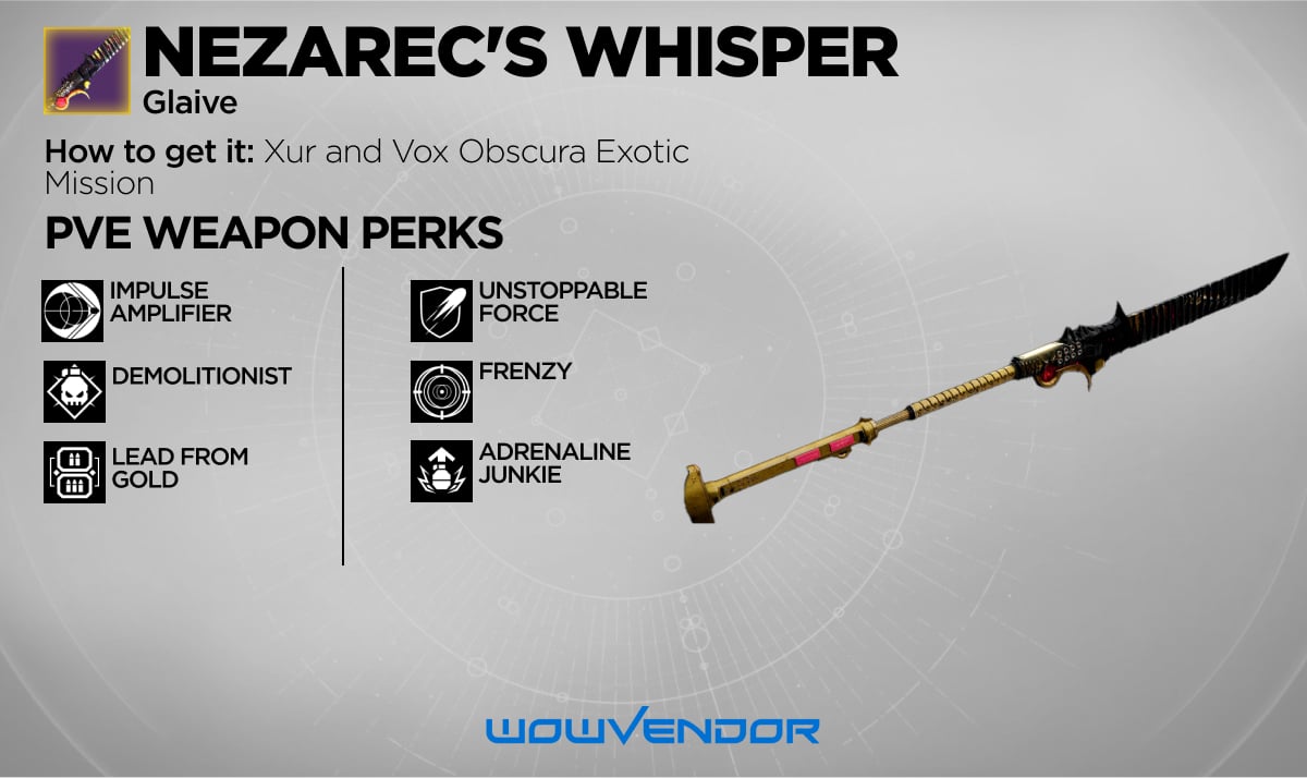NEZAREC'S WHISPER PVe GODROLL