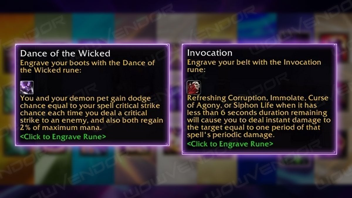 SoD Phase 2: New Runes for Warlock