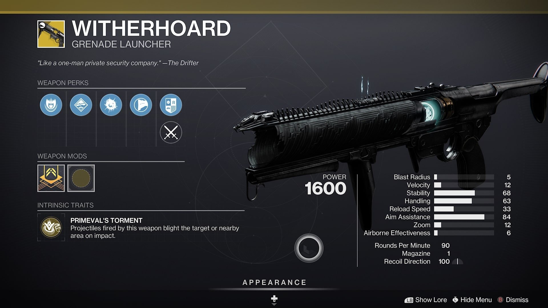 Witherhoard Exotic Weapons