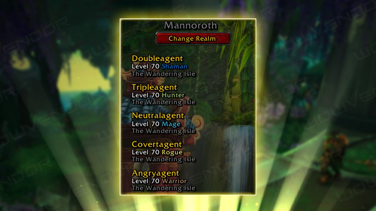 Doubleagent Leveled Five Neutral Characters to 70