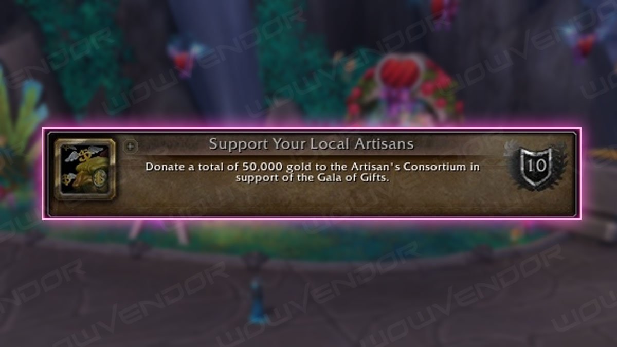 Support Your Local Artisans Only Requires 50,000 Gold Now