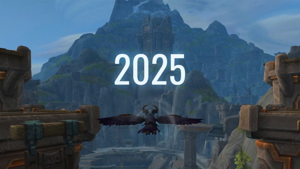A bird-formed druid flying in WoW Azeroth.