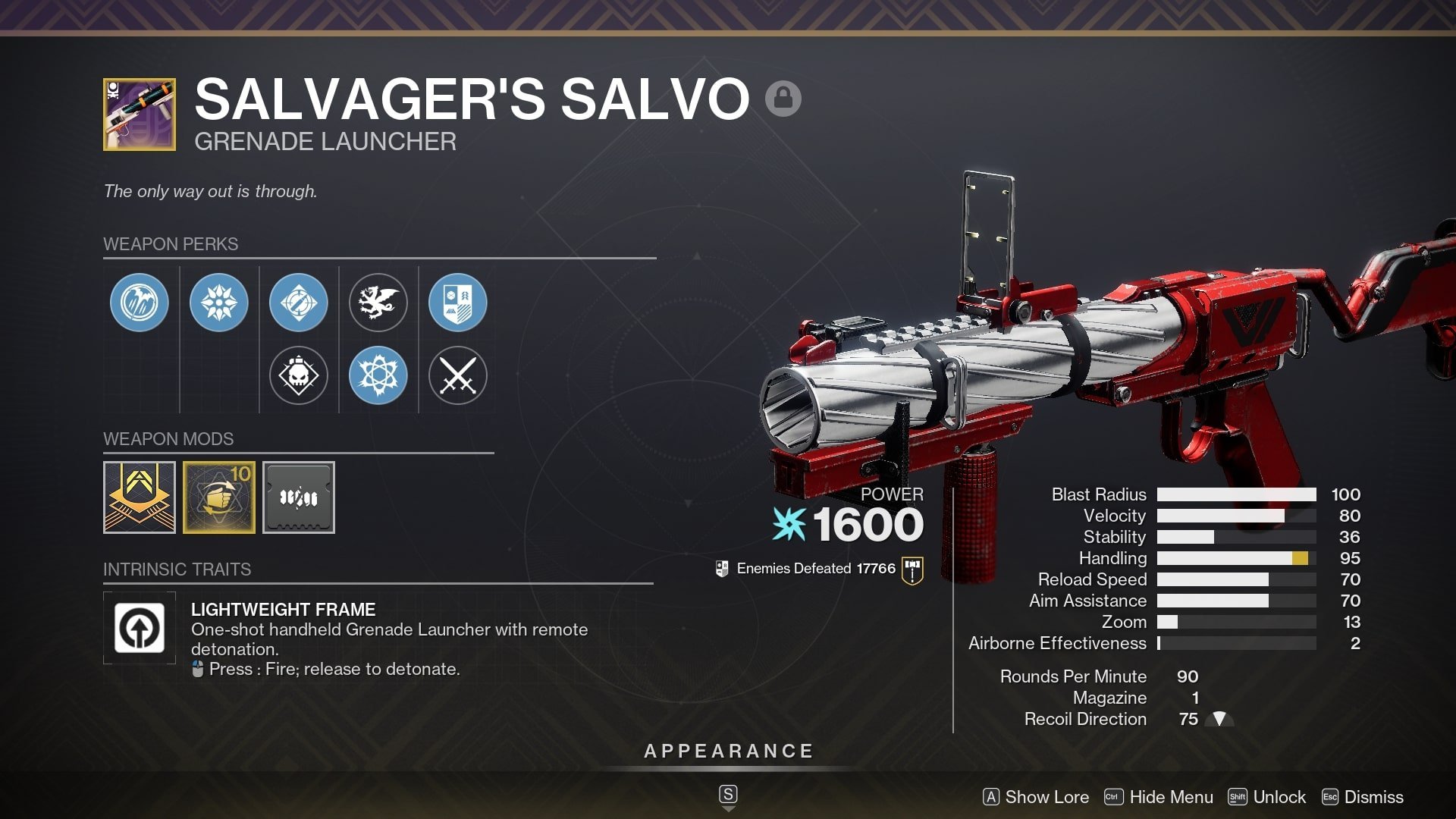 Destiny 2 Salvager's Salvo God Roll