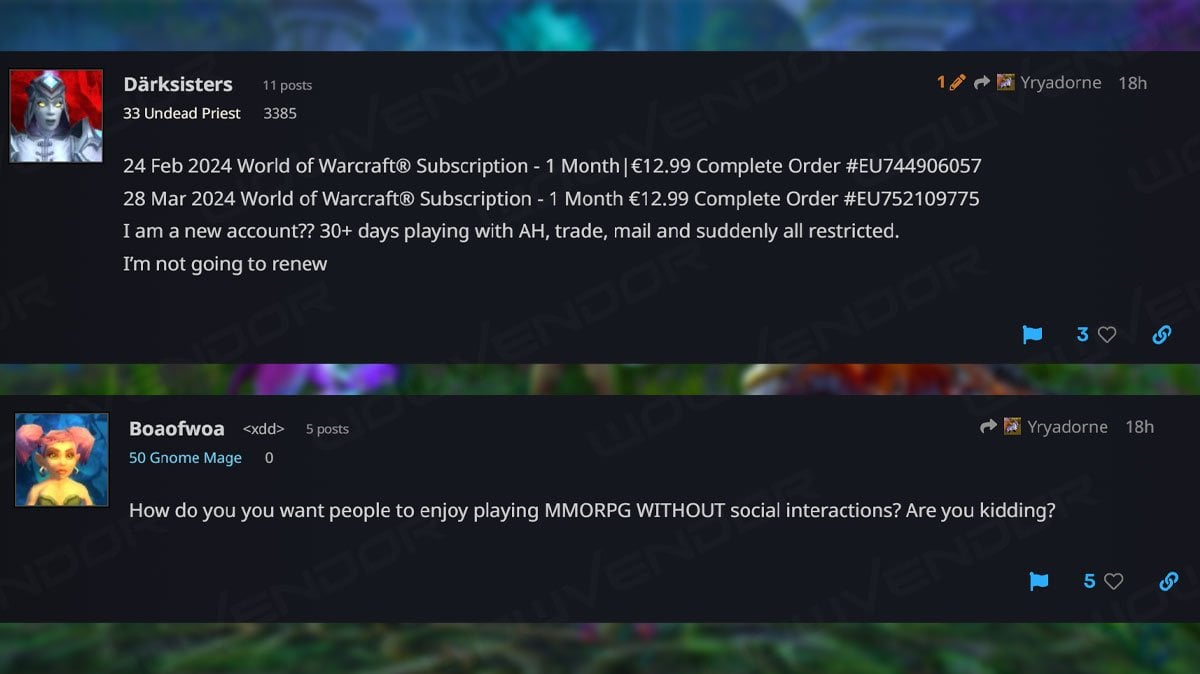 Players Furious with Account Restrictions in SoD