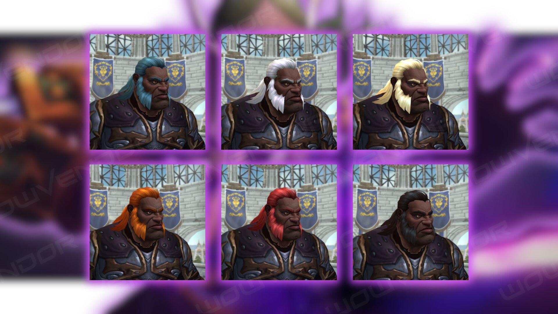 Six hair colors for Kul Tiran Humans in Patch 10.2.7