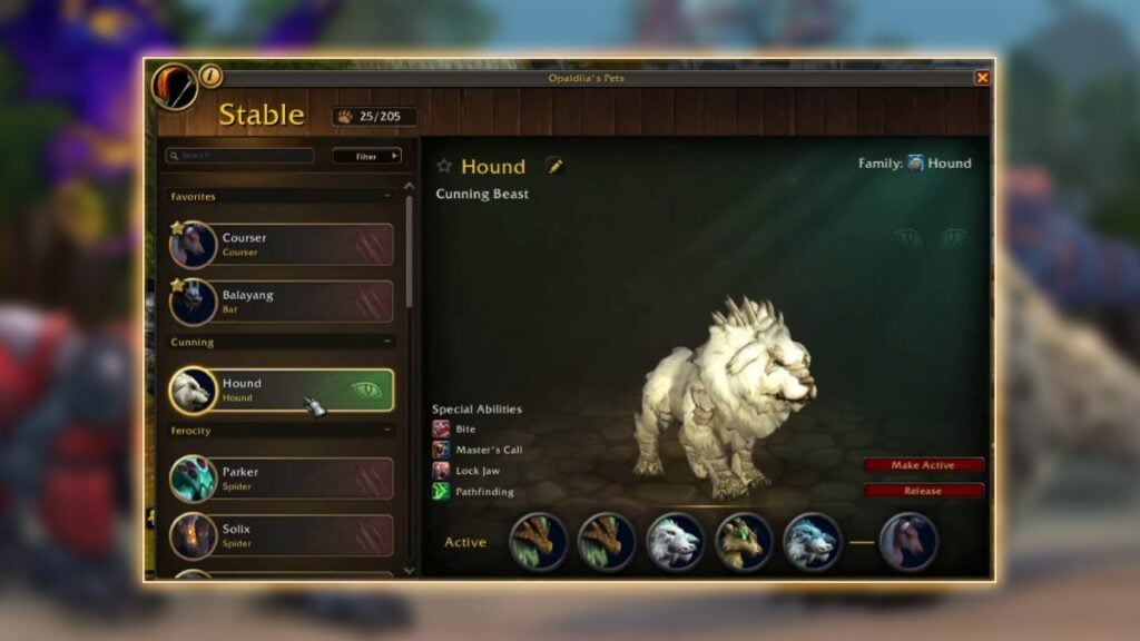Patch 10.2.7 Hunter Stable: Rename Pets Easier with New UI