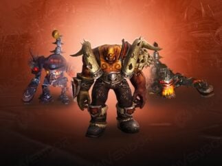 Garrosh Hellscream and his underlings in Siege of Orgrimmar raid