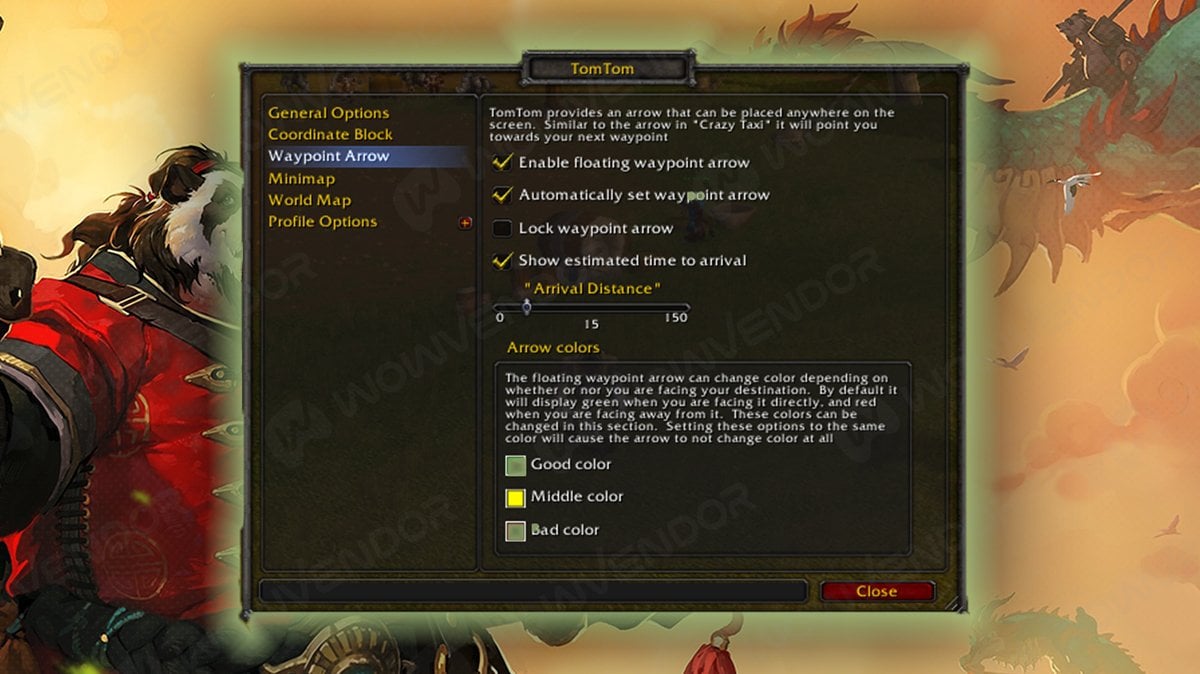 Best Mists of Pandaria Classic addon - TomTom interface.