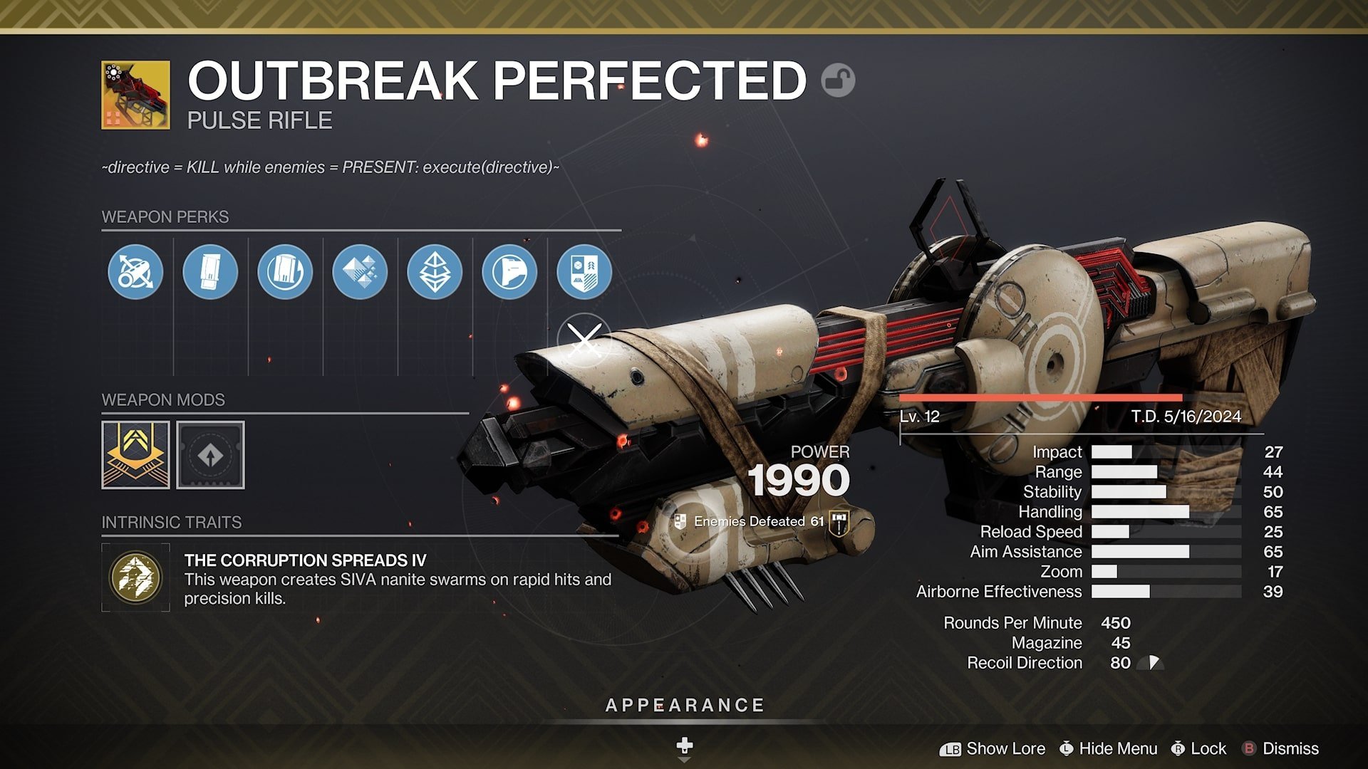Outbreak perfected best craftable weapons in destiny 2