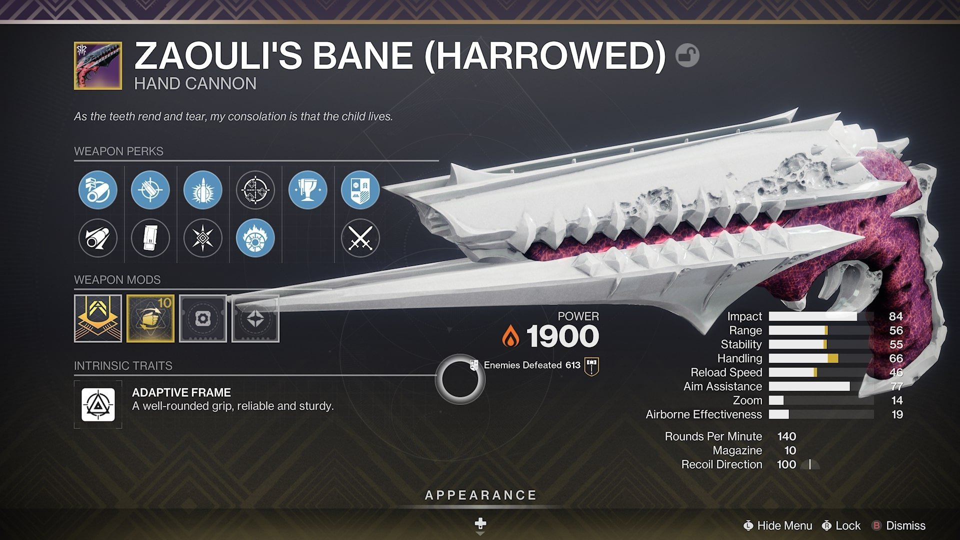 Zaoulis bane hand cannon