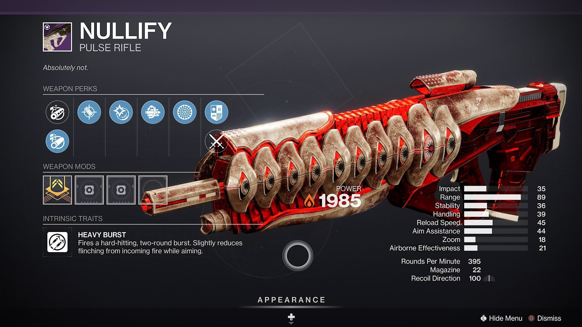 nullify craftable pulse rifle