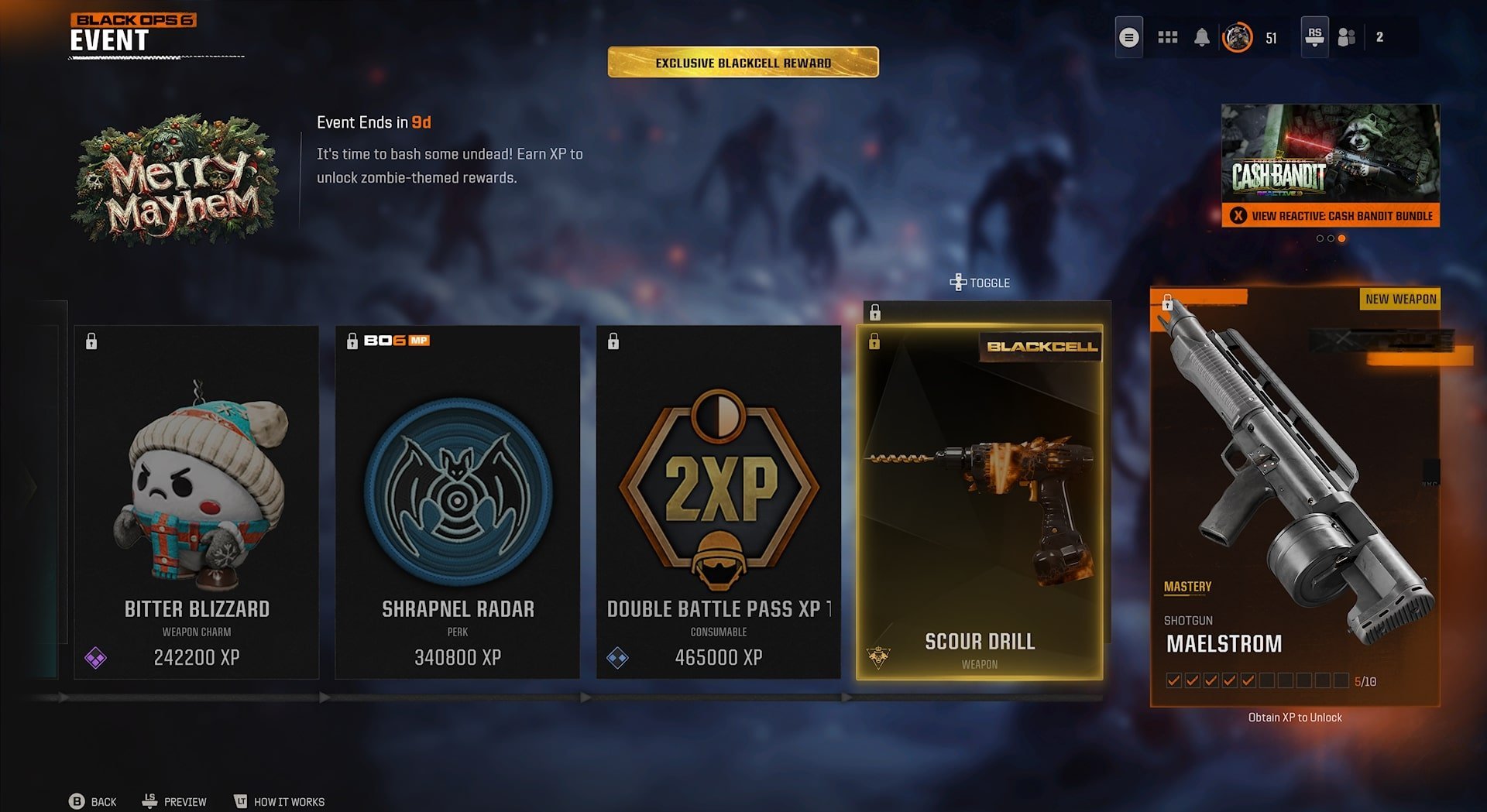 Merry Mayhem event boost