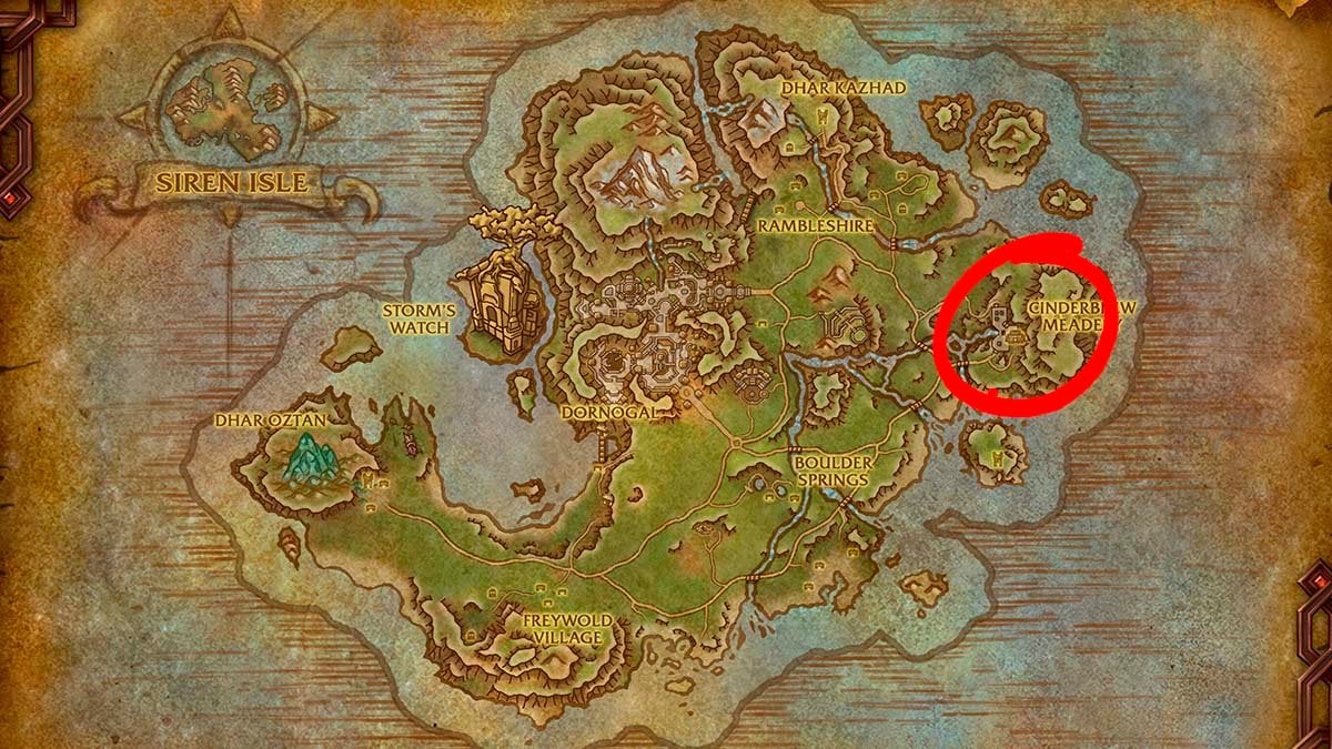 where is Cinderbrew Meadery map