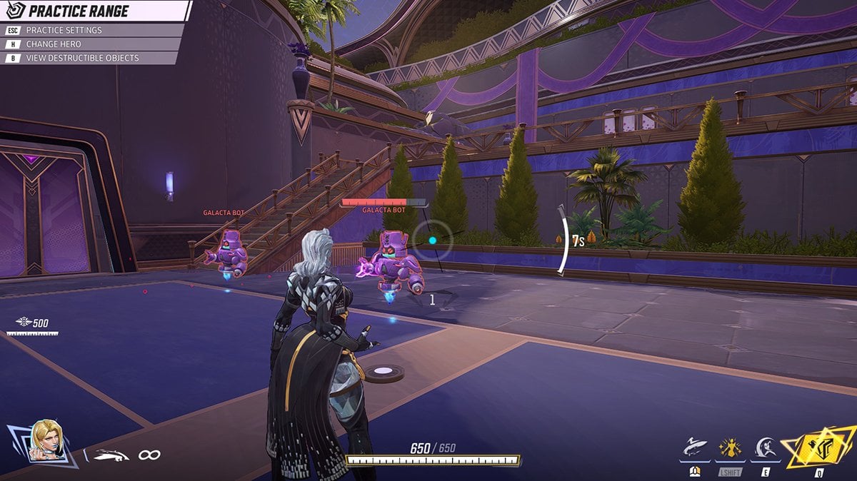 Emma Frost reticle demonstration in Practice Range