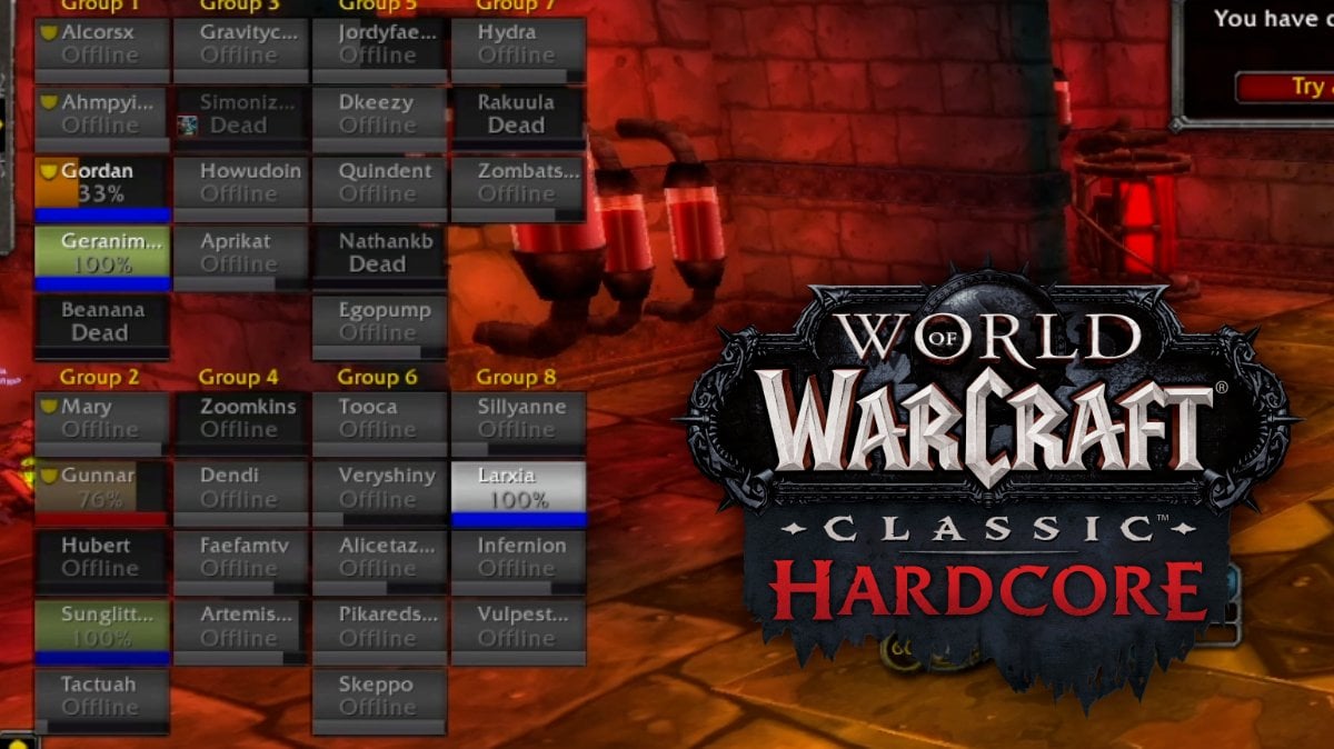 OnlyFangs wipe on WoW Classic Hardcore server
