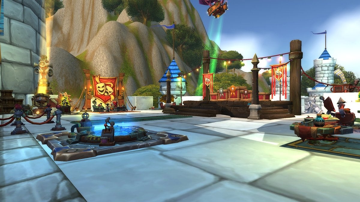 Alliance Dastardly Duos hub, located outside Stormwind