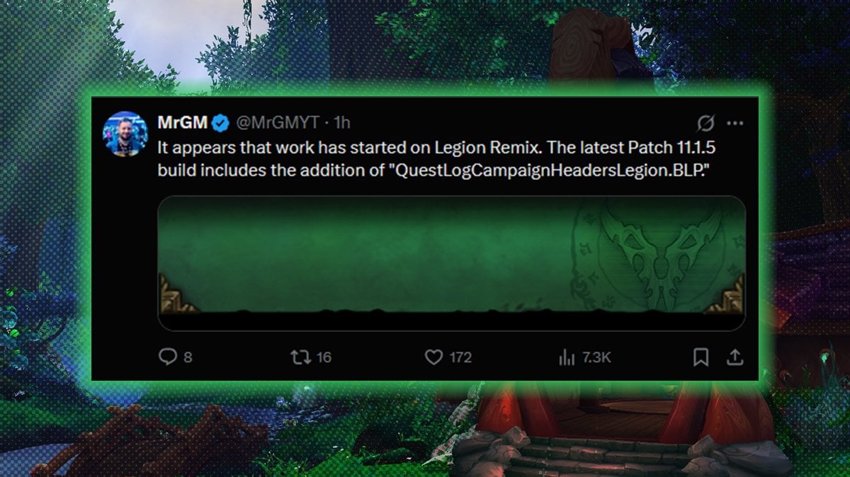 MrGM leak that hints towards Legion Remix development start