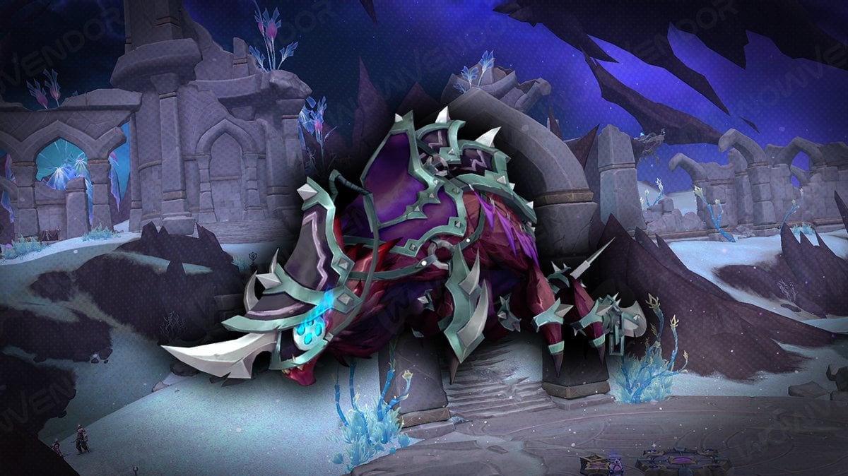The War Within Season 3 Vicious Void Creeper Alliance variant mount model.