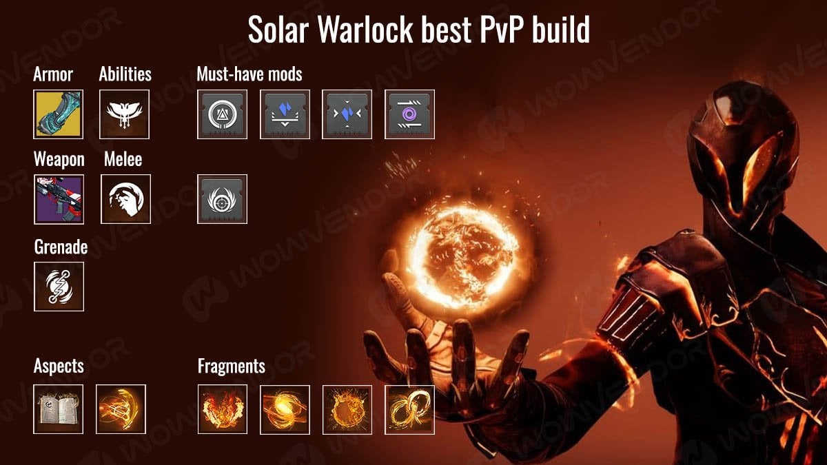 Solar Warlock best PvP build act 3 2025