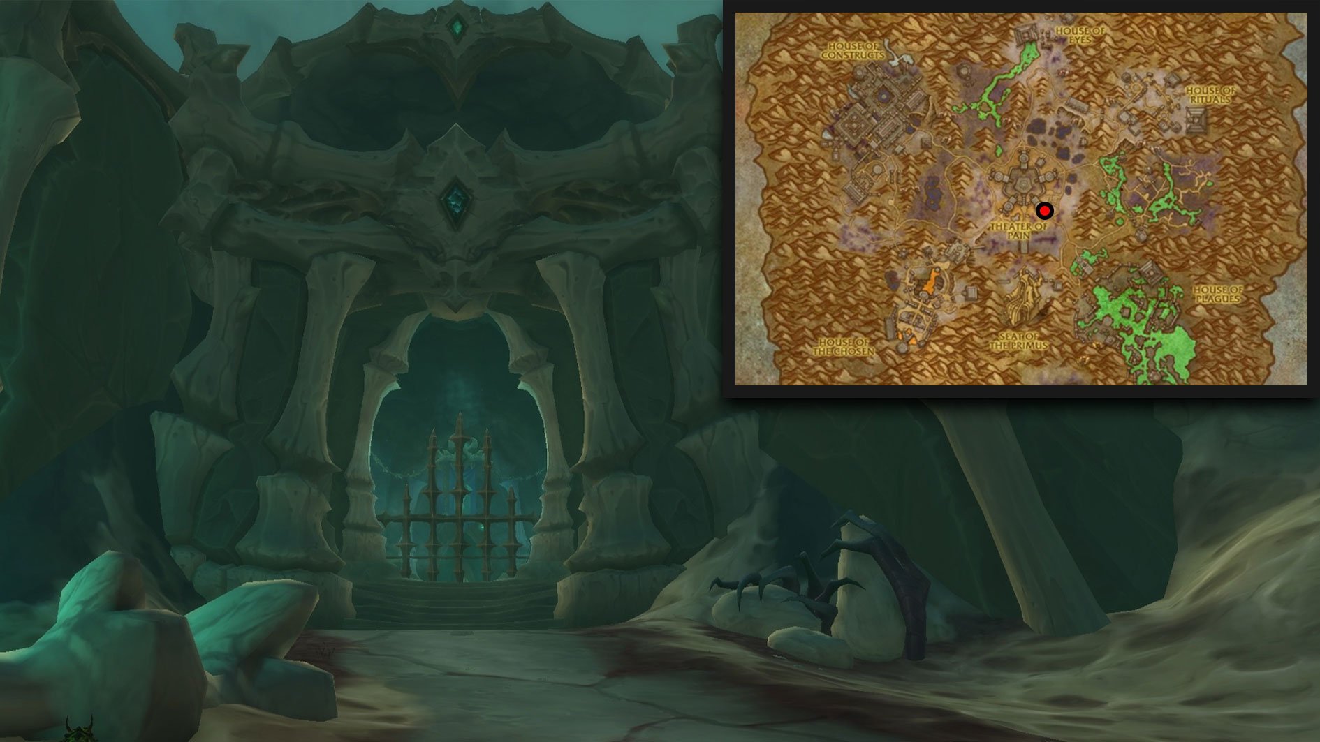 theater of pain M+ guide entrance