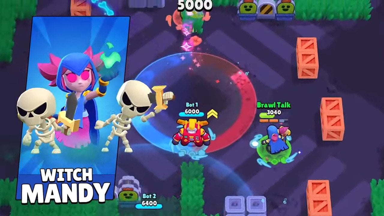 Witch Mandy skin showcase in Brawl Stars April Brawl Talk