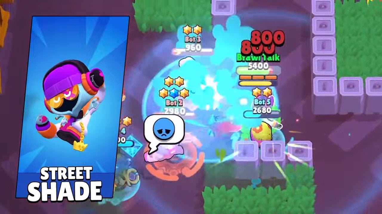 Street Shade skin showcase in Brawl Stars during April Brawl Talk