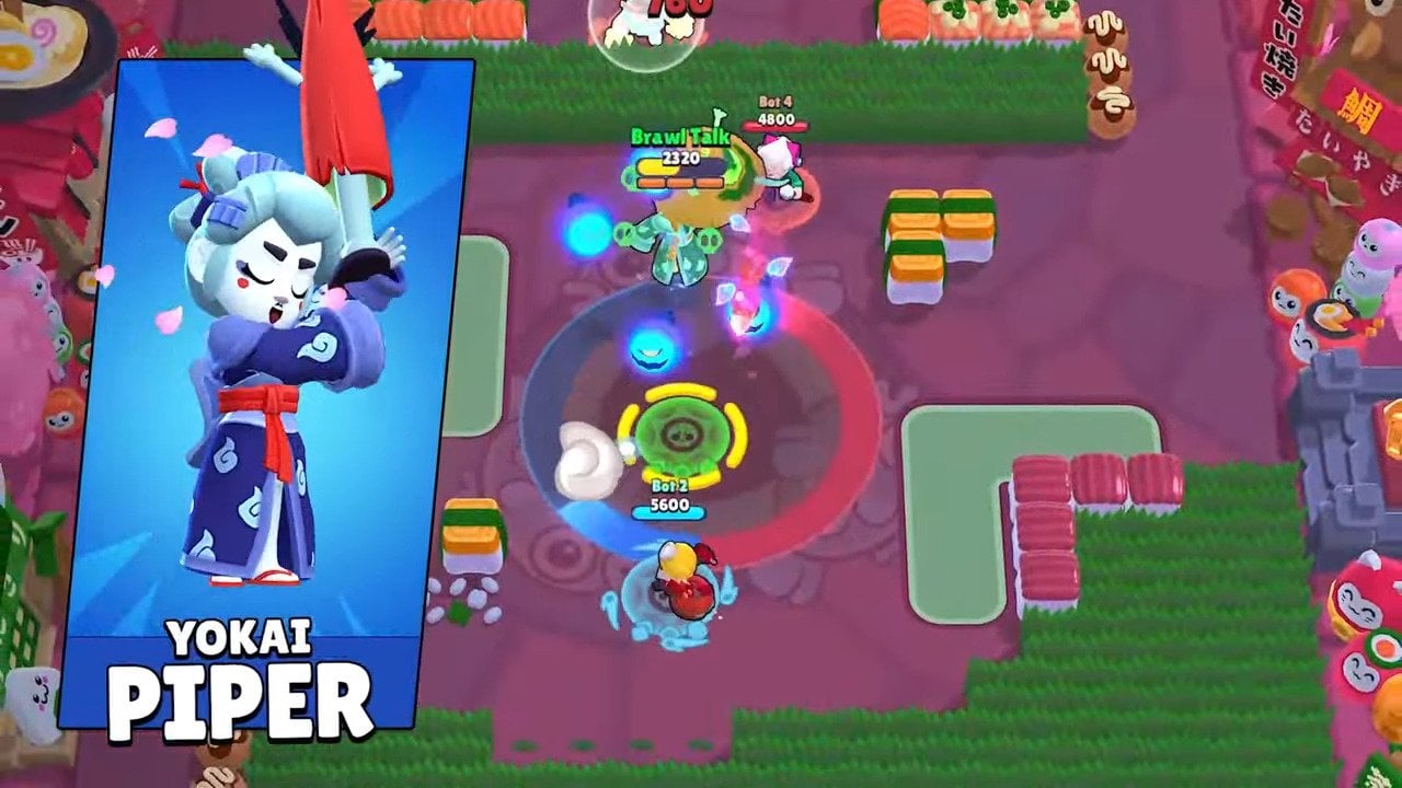 Yokai Piper skin showcased in April Brawl Talk