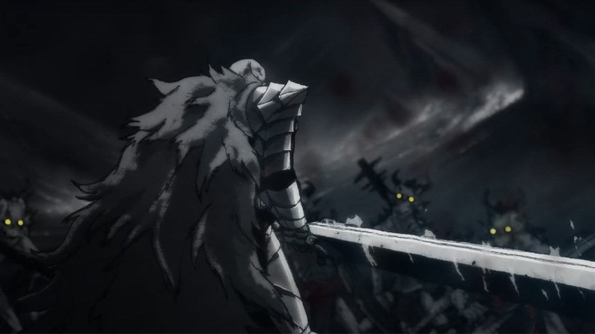 A Barbarian in Guts' armor in Diablo.
