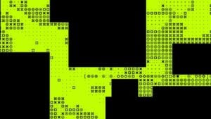 Marathon's strange Xs and Os symbols in black and green.