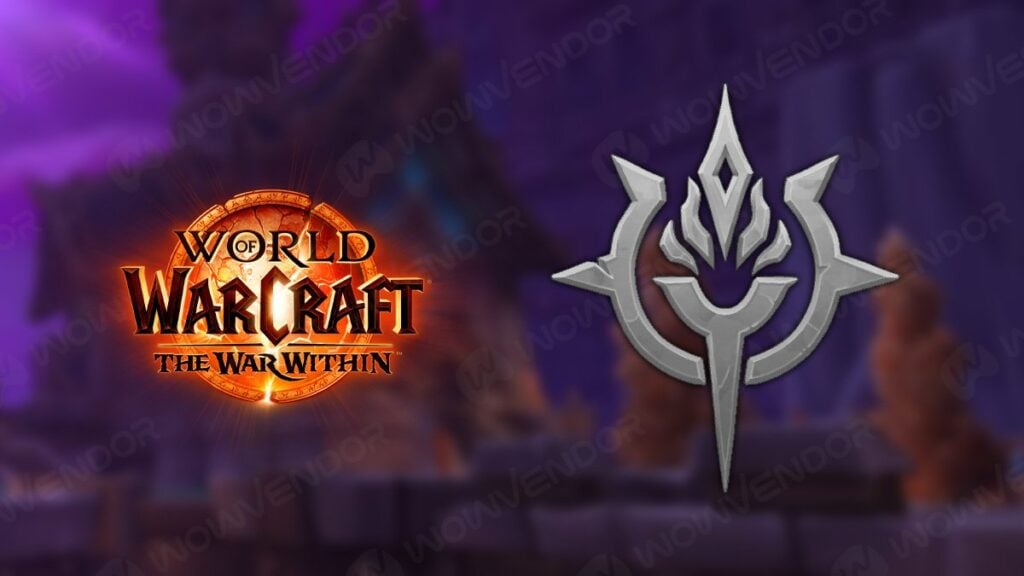 The War Within logo on the left, Nightfall scenario in WoW is on the right.