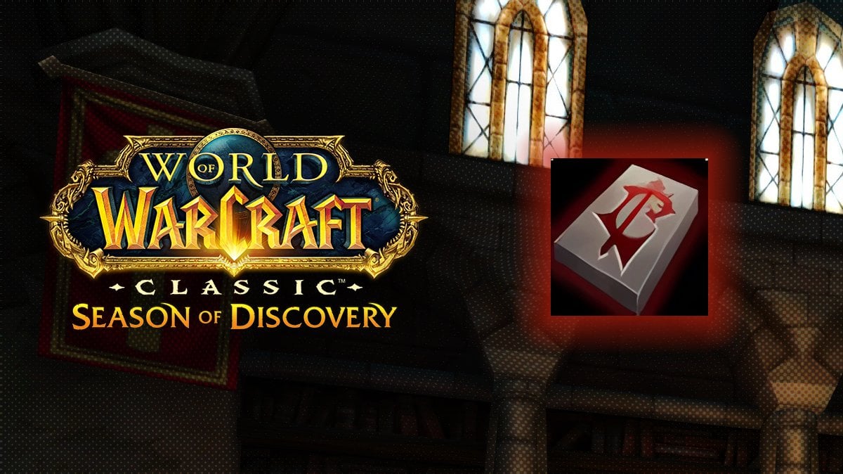 Season of Discovery logo with Scarlet Insignia icon